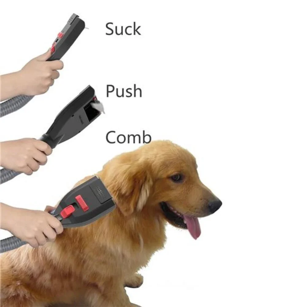 Dog Grooming Brush Vacuum Attachment Pet Groomer kit for dogs,Hair Shedding